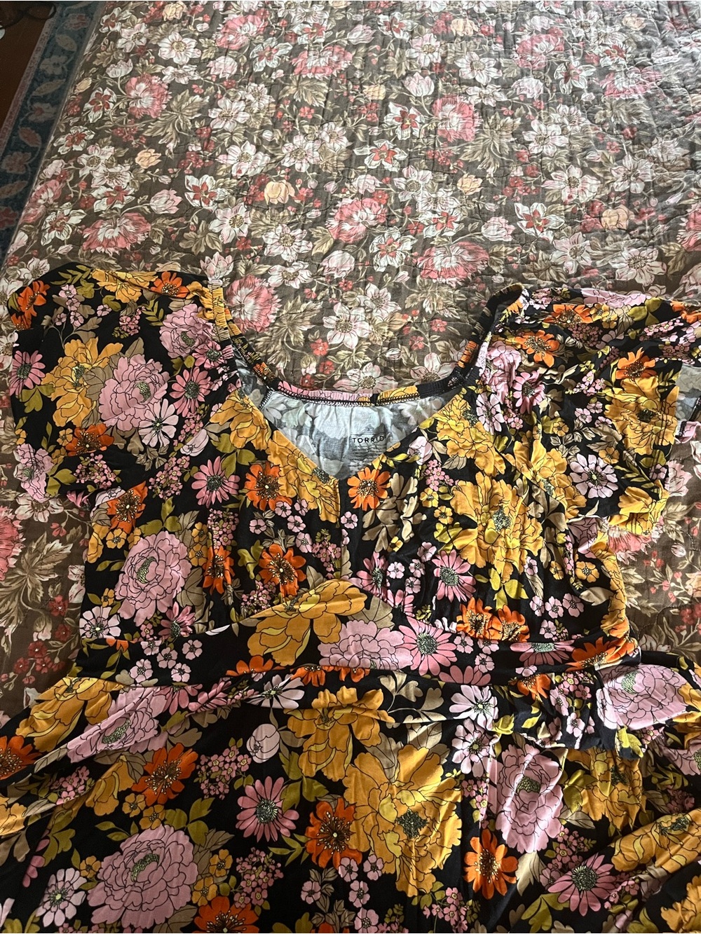 Torrid | 3X | Retro Flutter Sleeve Maxi Dress